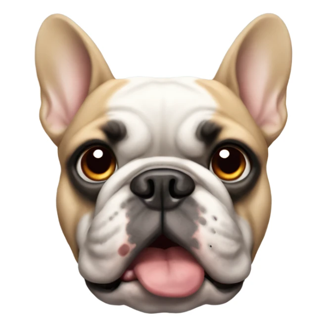 Angry French bulldog sticker