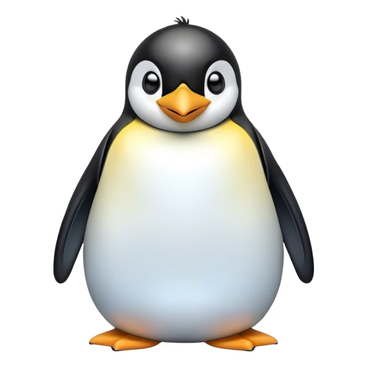 Cinematic Comical Emperor Penguin Portrait Emoji, Head tilted dramatically with an exaggeratedly shocked expression, featuring sleek, polished plumage with wide, comically expressive eyes filled with exaggerated disbelief, Simplified yet hilariously expressive features, highly detailed, glowing with a slightly sassy polar glow, high shine, dramatic yet playful, stylized with an air of cheeky arctic attitude, soft glowing outline, capturing the essence of a meme-worthy penguin that appears ready to side-eye its way into viral internet fame instantly! sticker