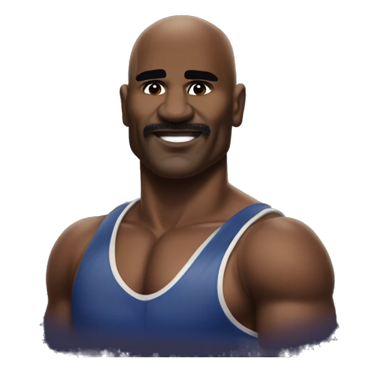 Evander Holyfield as he appeared the night he beat Mike Tyson, in boxing attire, ready to box sticker