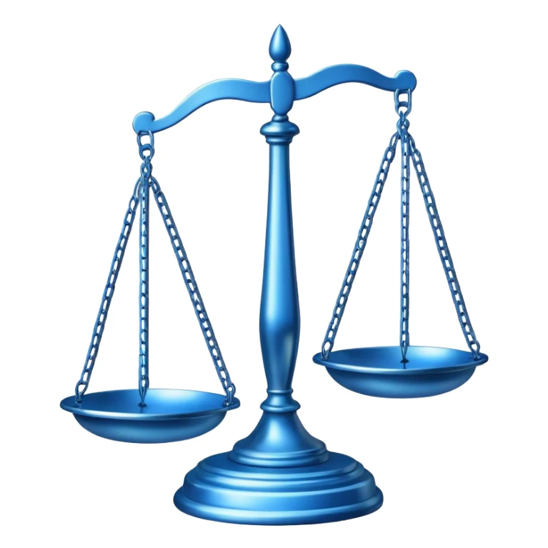 blue scales of justice sticker