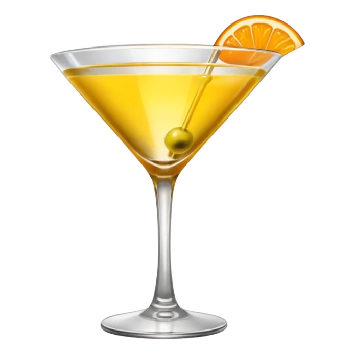 orangeish yellow in martini glass
 sticker