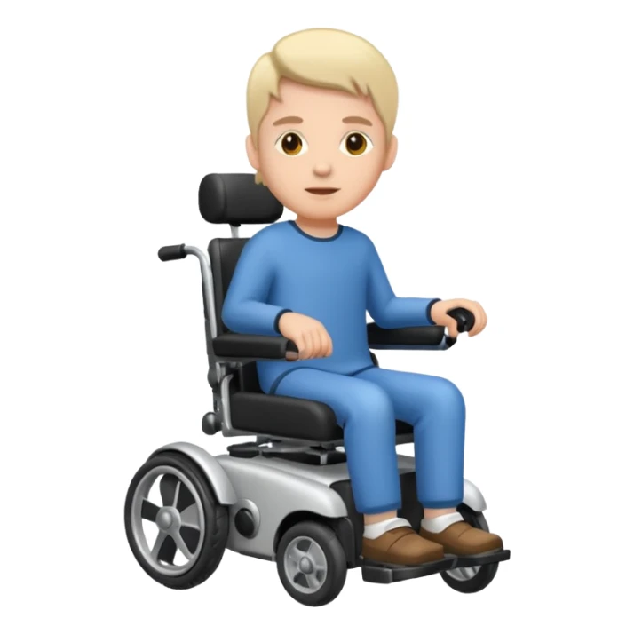 person in motorized wheelchair sticker