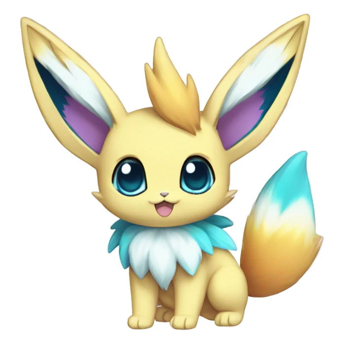 Colorful Kawaii Eeveelution-Cute-Pokémon-fusion full body sticker