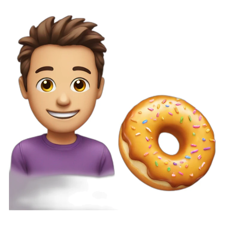 Donut smiling sticker