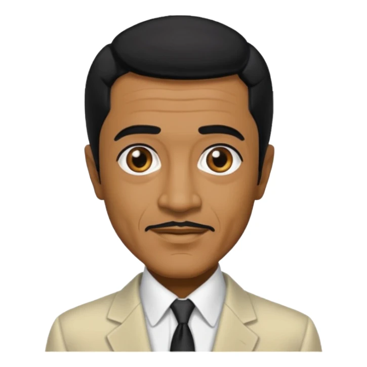 Sammy Davis Jr with black hair sticker