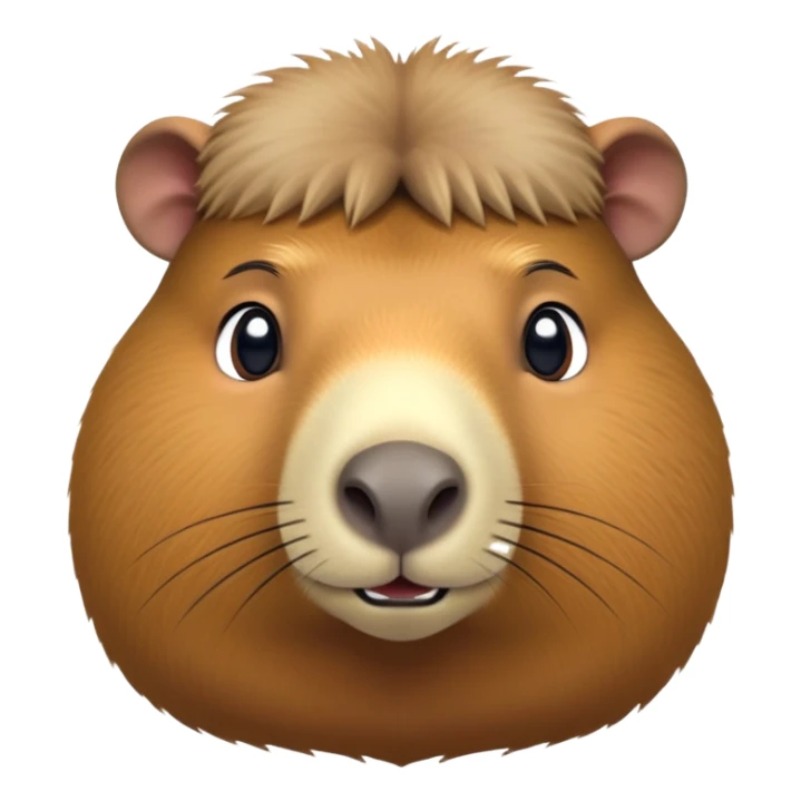 cinematic-noble-capybara-portrait-emoji,-poised-and-serene,-with-a-robust,-rounded-build-covered-in-soft,-earthy-fur-and-gentle,-wise-eyes,-simplified-yet-sharp-and-sophisticated-features,-highly-detailed,-glowing-with-a-warm,-natural-glow -simplified-yet-realistic head tilted confidently staring at the camera in a comical way sticker