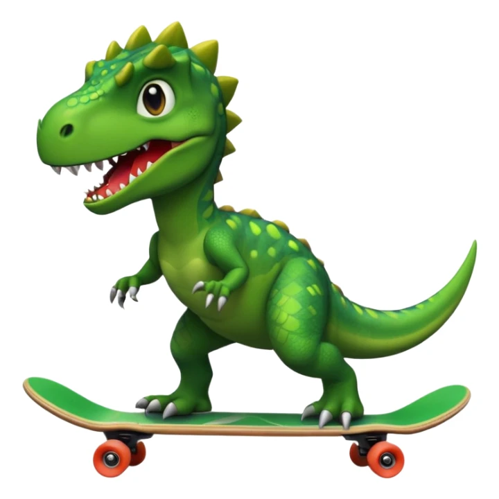 Dinosaur on a skateboard sticker