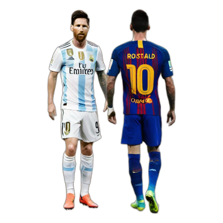 messi junto a cristiano ronaldo sticker
