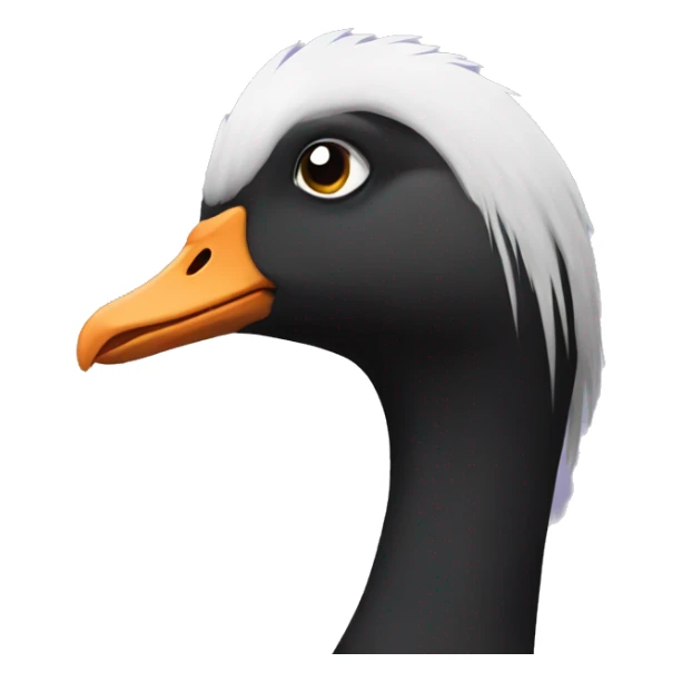 Emo goose with hair sticker