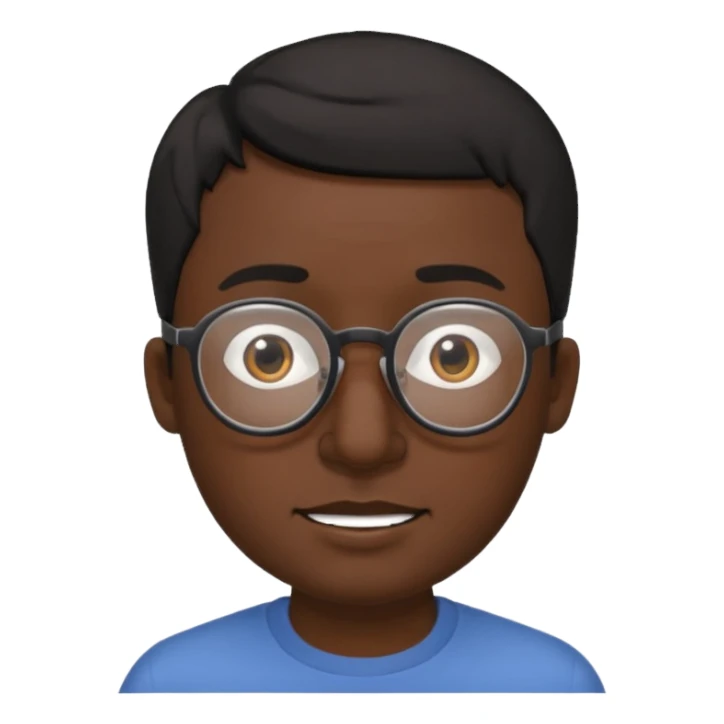 Emoli hombre con lentes poco cabello negro y nariz grande sticker