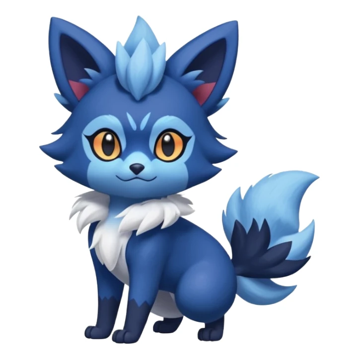 Zorua-Meowstic-Fakémon-hybrid-creature (full body)  sticker
