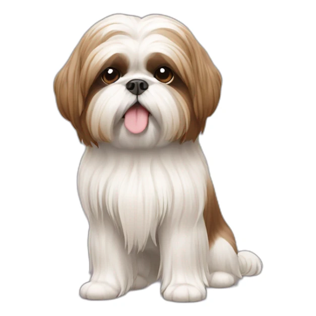 Dog Shih Tzu with long hairs full-body sticker