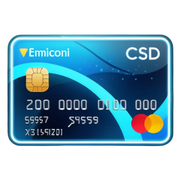 Neon cyber credit card sticker