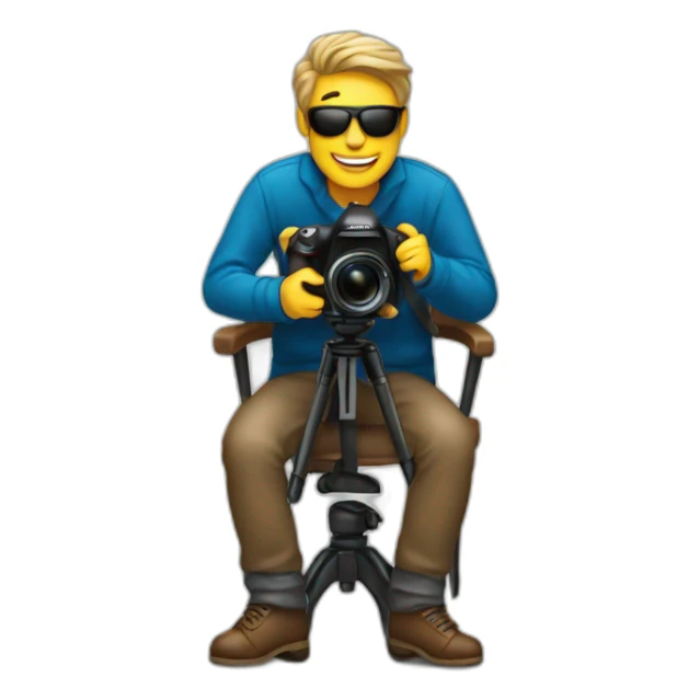 a photographer on chair sticker
