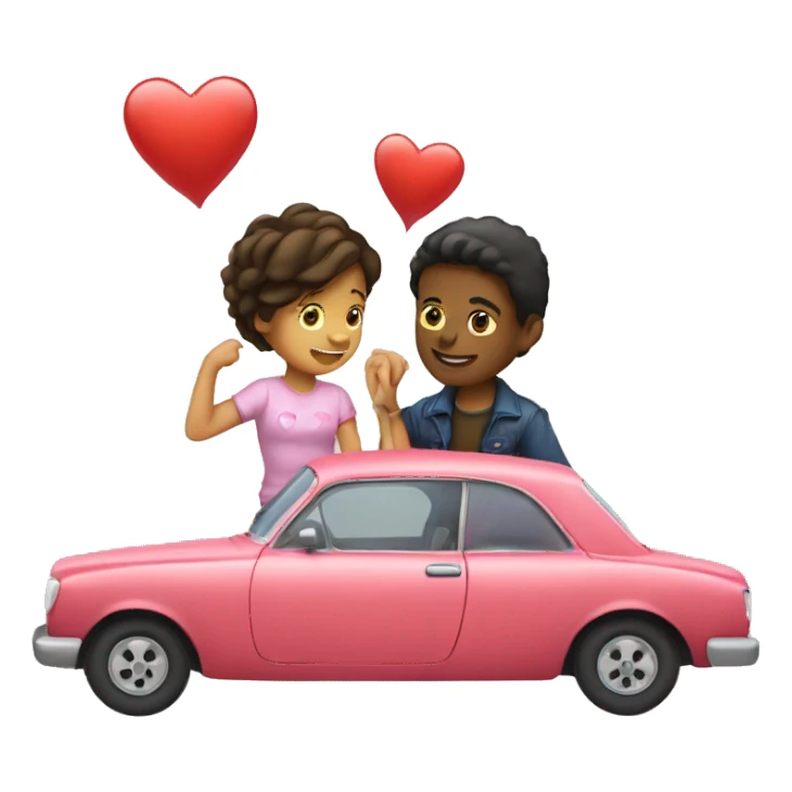 A boy n a girl in love by car sticker