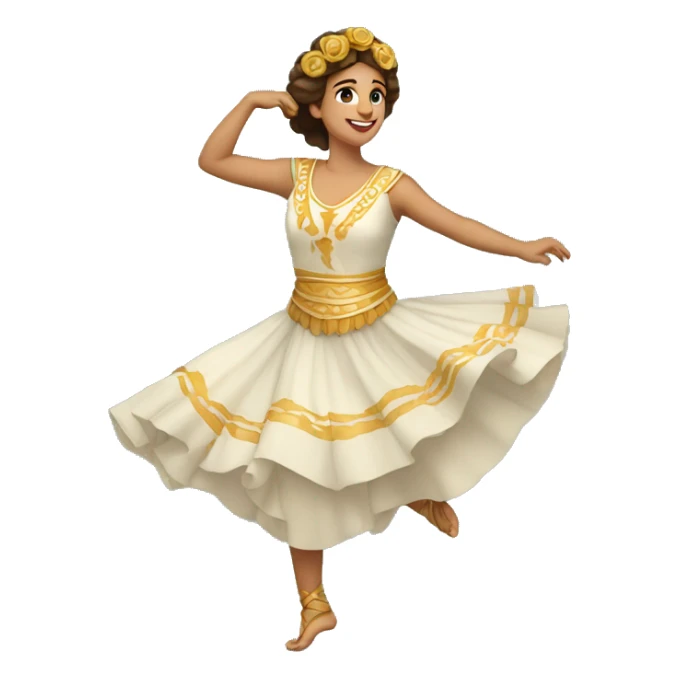 strong greek traditional folk dancer happy sticker