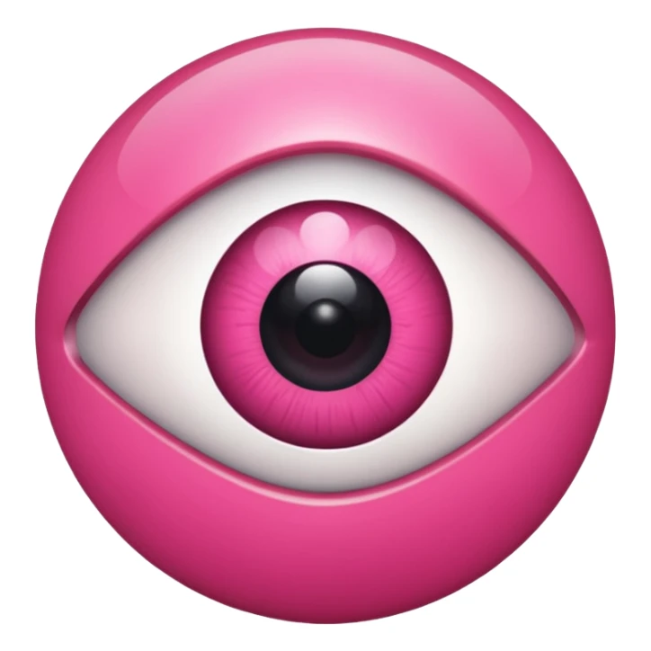 eyeball pink is my new apple sticker