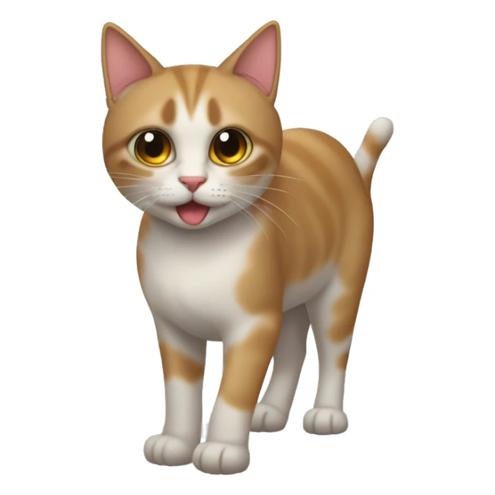 emji deun gato con tres patas sticker