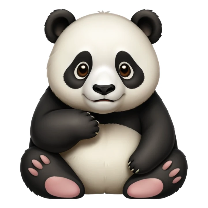 Panda dreaming of a raptor sticker