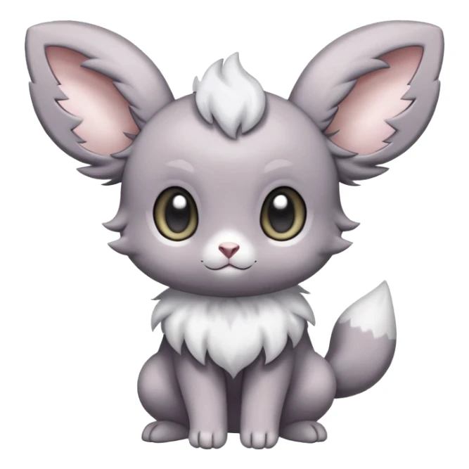 Minccino-Espurr-Fakémon-hybrid-creature (full body)  sticker