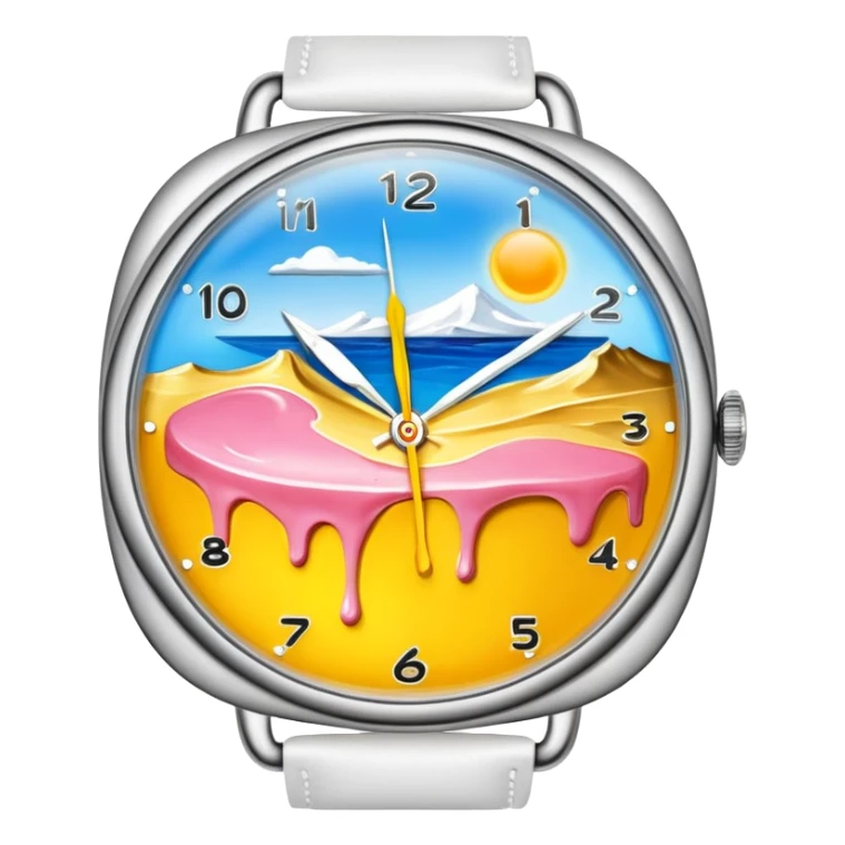 surreal melting SPAM watch dali landscape sticker