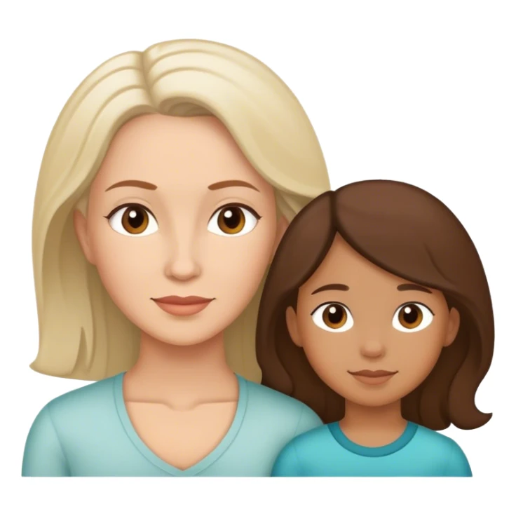 Madre blanca y hija morocha  sticker