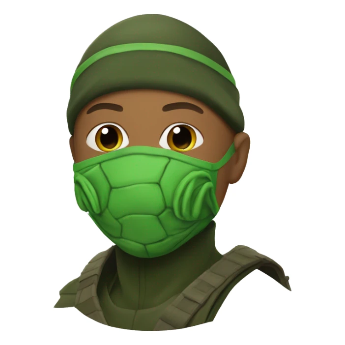 Kylian Mbappe avec un masque de tortue ninja sticker