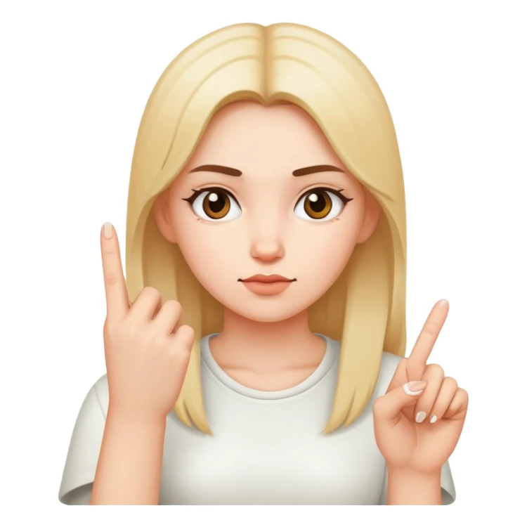 Girl with middle finger  sticker