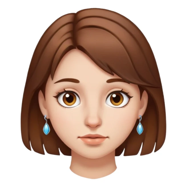 Girl with brown hair and nose piercing sticker