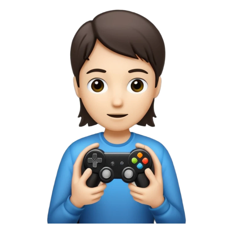create a simple emoji that indicates that you are a single player when playing computer games. Make it a gender neutral stick figure sticker