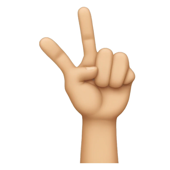 you point with your index and middle fingers from your eyes outward. sticker