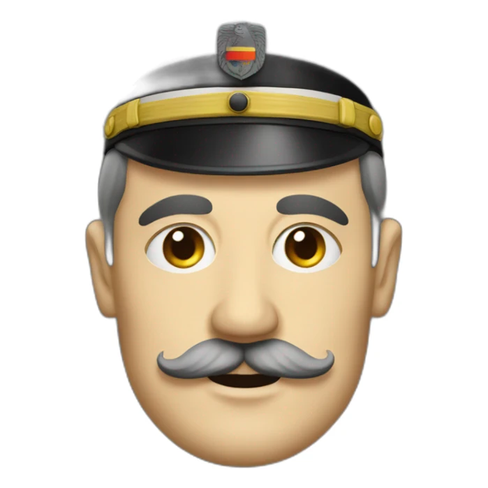 germany leader in 1933 with a little cubic mustache sticker