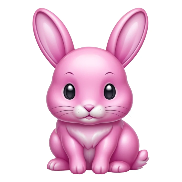 crystal bunny pink sticker