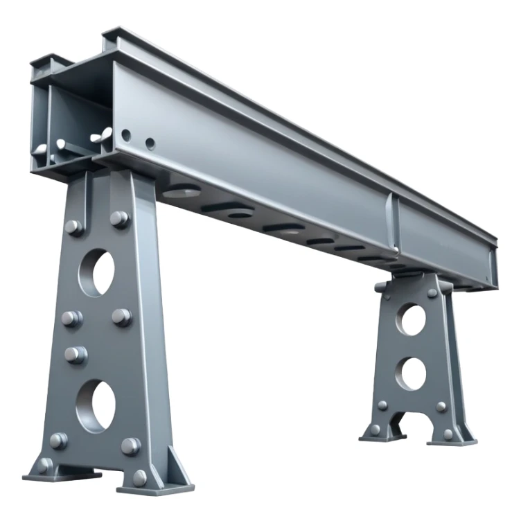 H-beam steel girder with bolts sticker