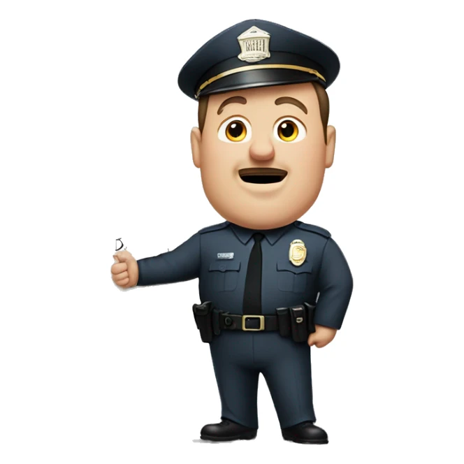 Paul Blart holding a sign saying “when shorty….” sticker