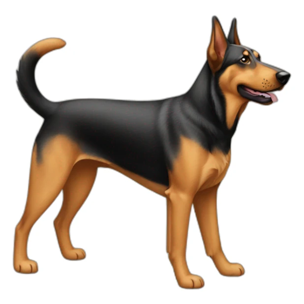 coonhound and German shepherd mix dog walking sticker
