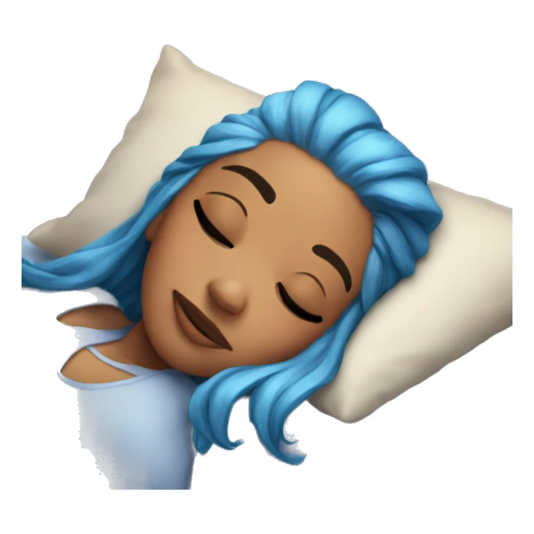 Ariana sleeping with blue hair sticker