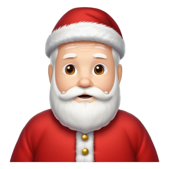 Santa Claus and a Christmas tree, with snowflakes in the background sticker