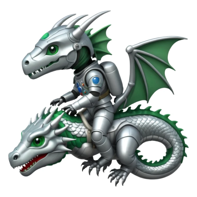 closed helmet astronaut riding dragon sticker