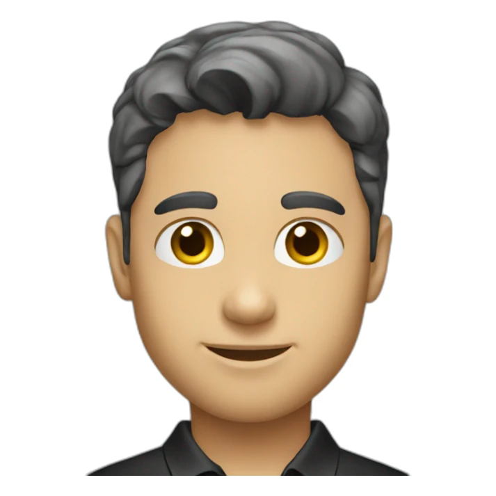 full image of a black polo shirt sticker