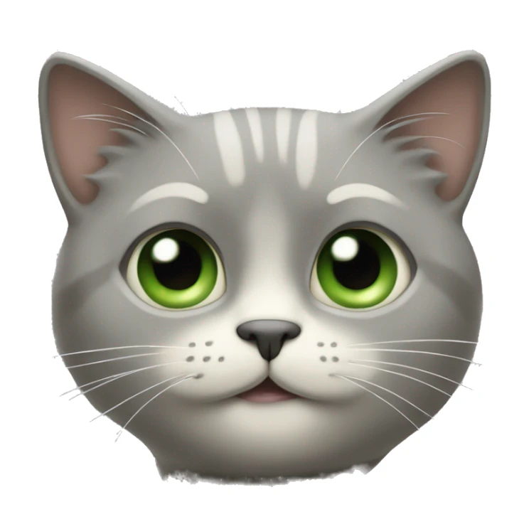 Chat rayer gris et crème avec les yeux vert sticker