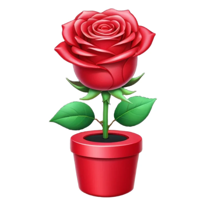 The TikTok rose gift as a emoji sticker