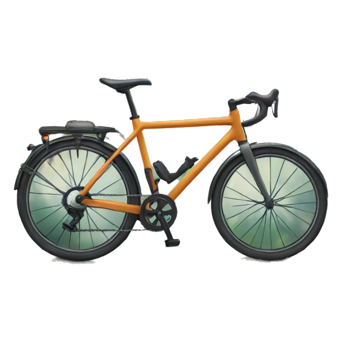 bicycle in mountains sticker