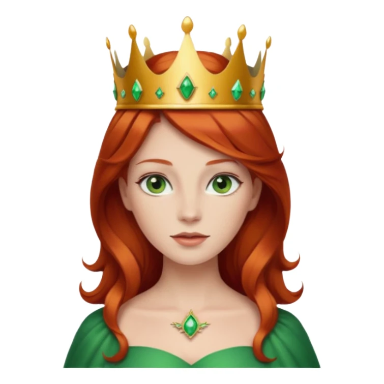 woman pelirroja con corona  sticker