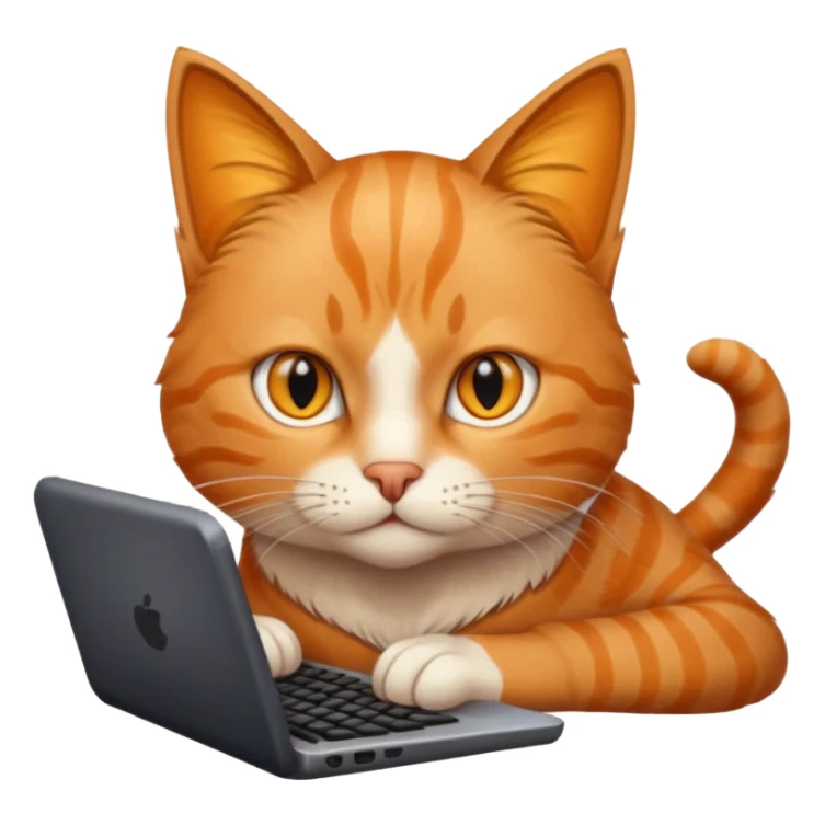 cat typing fast, i want the meaning of busy sticker
