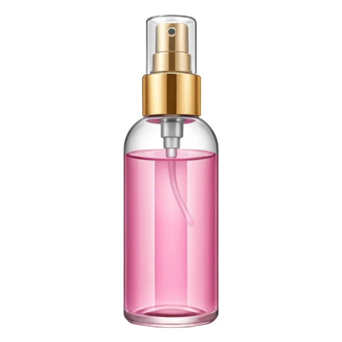 Pink and gold body mist bottle sticker