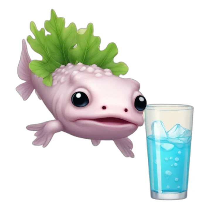 Axolotl qui boit de la vodka sticker