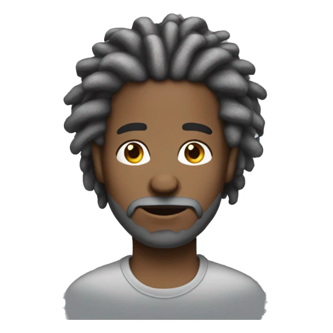 black man 50 ish dreads hair grey bearded  sticker