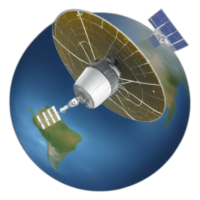 Ovni sur un satellite sticker