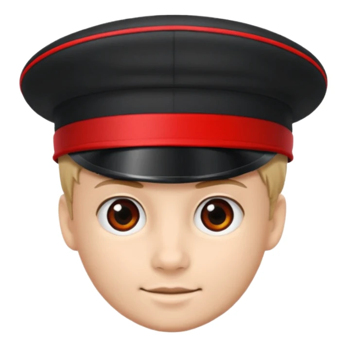 traditional German student cap (Studentenmütze), round with flat top, colored band, small visor, classic style sticker